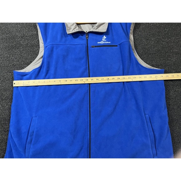 Walt Disney World Mickey Mouse Blue Fleece Full Zip Vest Mens XXXL Plus Size - Picture 6 of 12